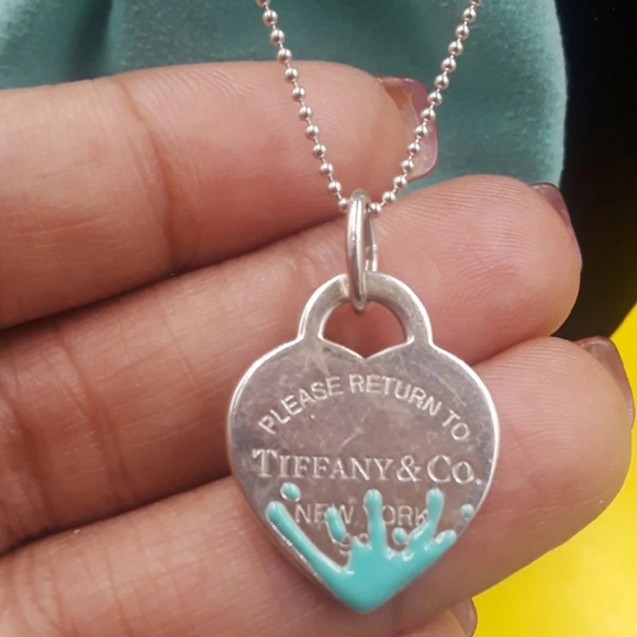 Paint Splash Heart Dog Tag Chain 